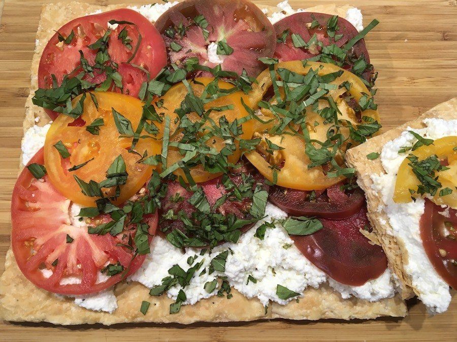Heirloom Tomato Tart with Ricotta and Basil